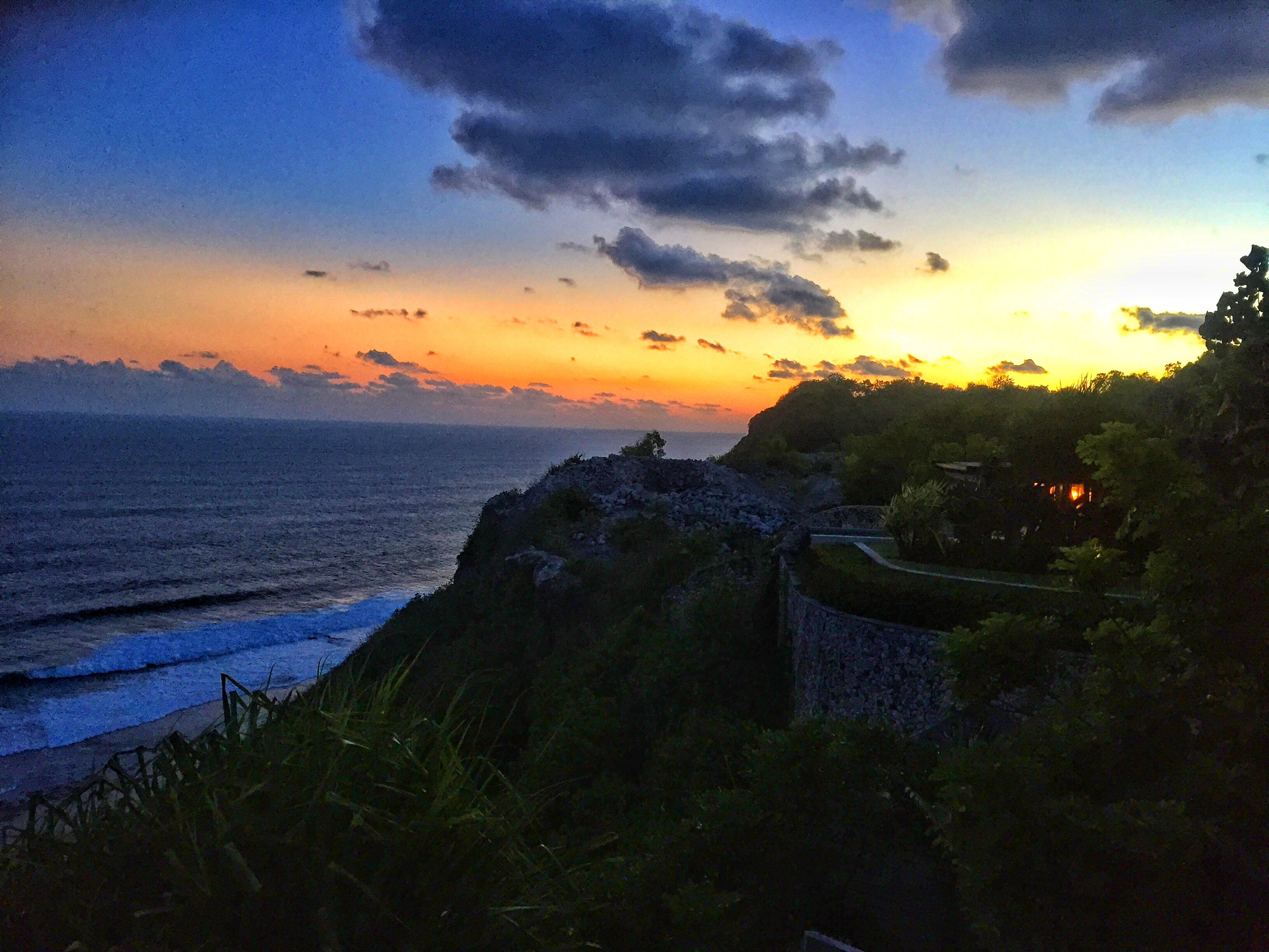 In-Villa Dining at The Ungasan Clifftop Resort Bali sunset